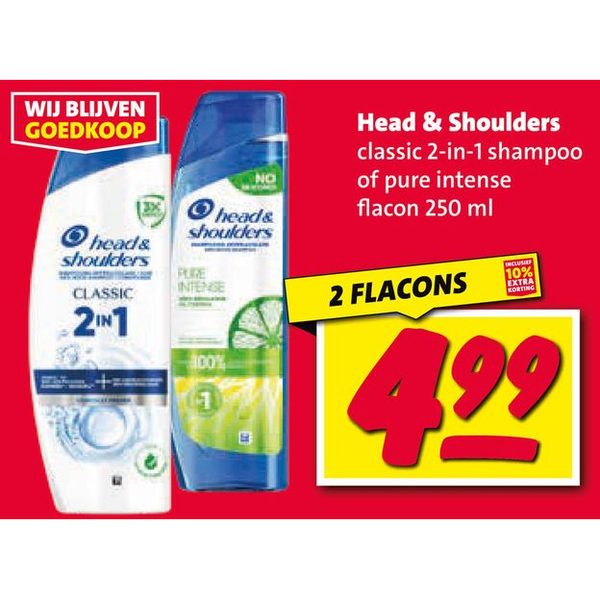 Head & Shoulders classic 2-in-1 shampoo of pure intense