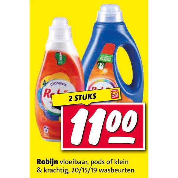 Robijn vloeibaar, pods of klein & krachtig, 20/15/19 wasbeurten
