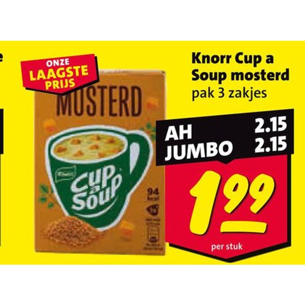 Knorr Cup a Soup mosterd pak 3 zakjes