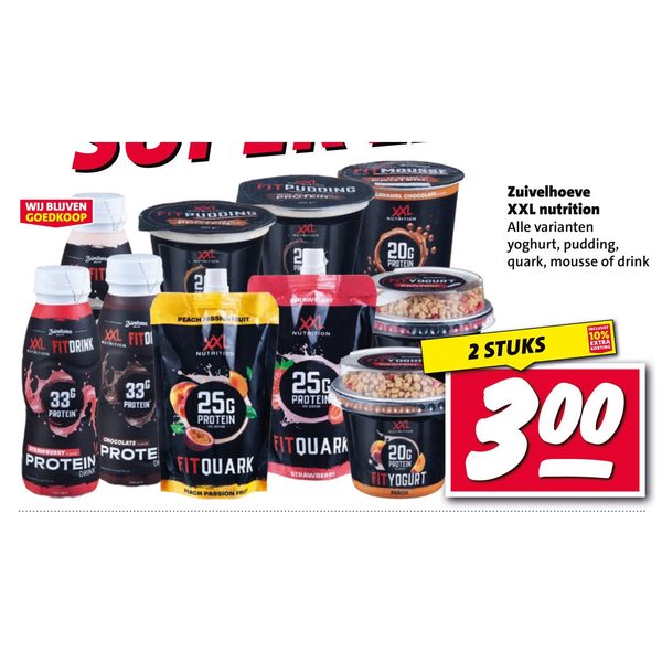 XXL nutrition yoghurt, pudding, quark, mousse of drink