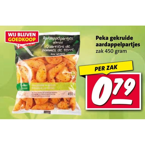 Peka gekruide aardappelpartjes