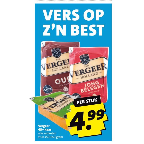 Vergeer 48+ kaas alle varianten