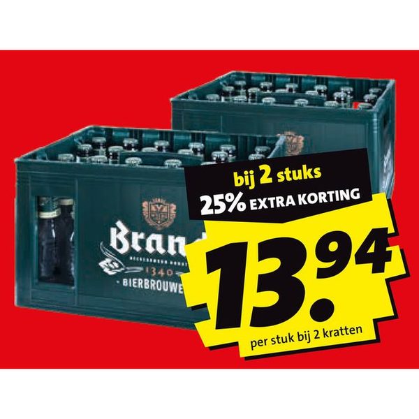 Pilsener bier in krat