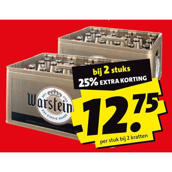 Pilsener bier in krat