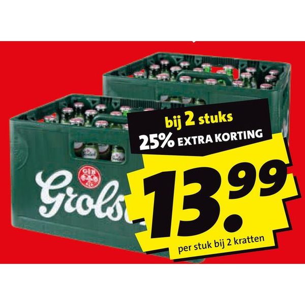 Pilsener bier in krat