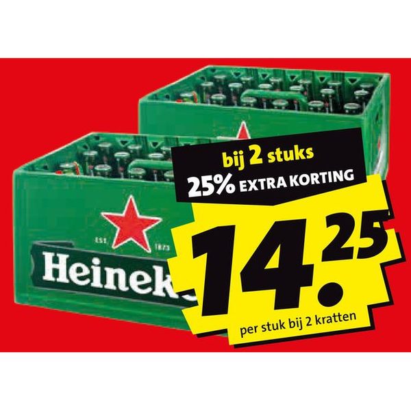 Pilsener bier in krat