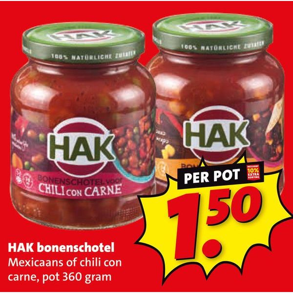 HAK bonenschotel