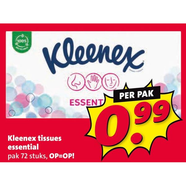 Kleenex tissues essential