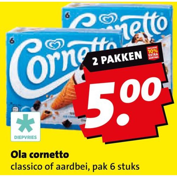 cornetto classico of aardbei