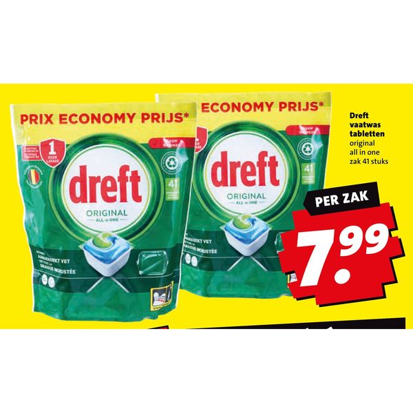 Dreft vaatwas tabletten original all in one