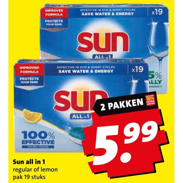 Sun all in 1 regular of lemon