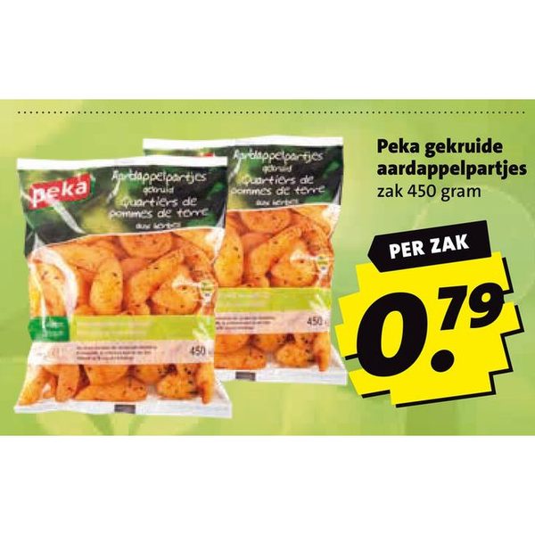 Peka gekruide aardappelpartjes
