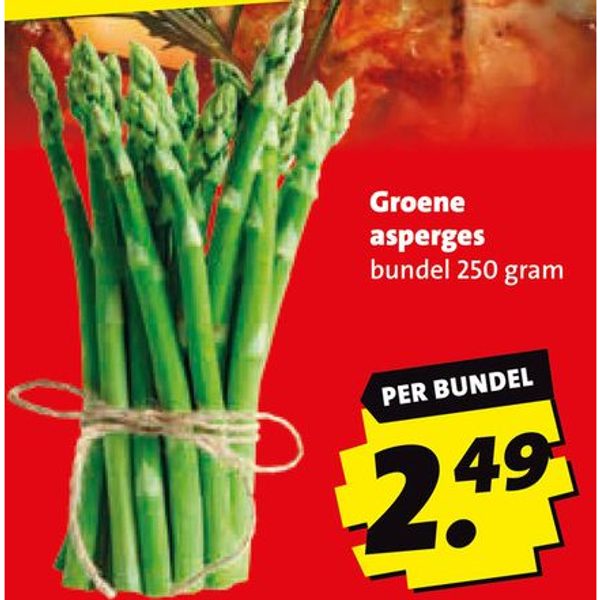 Groene asperges bundel 250 gram