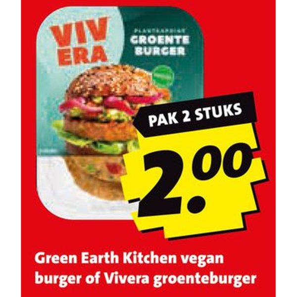 Green Earth Kitchen vegan burger of Vivera groenteburger