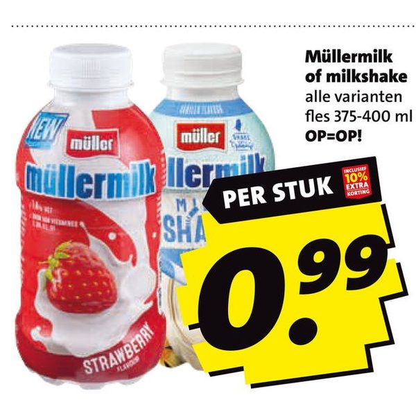 Müllermilk of milkshake