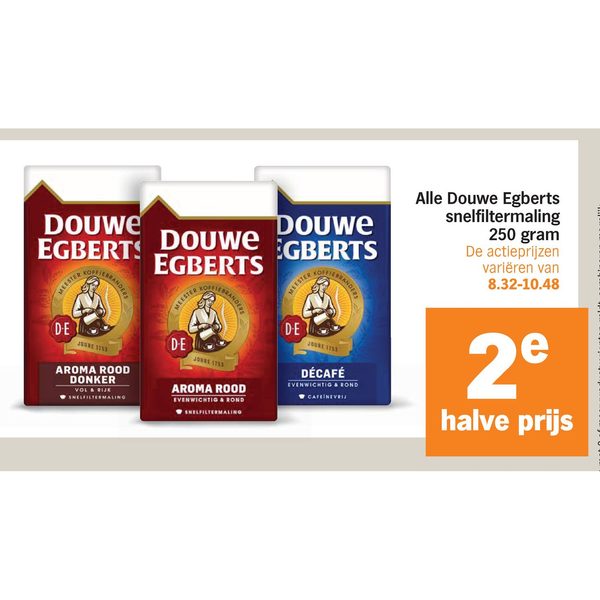 Alle Douwe Egberts snelfiltermaling