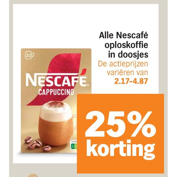Alle Nescafé oploskoffie in doosjes