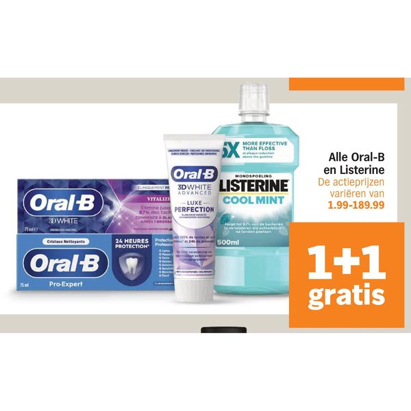 Alle Oral-B en Listerine