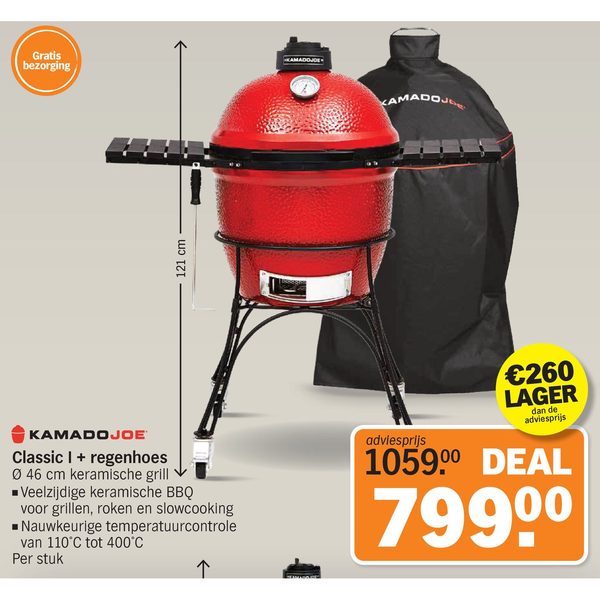 Kamado Joe Classic I + regenhoes