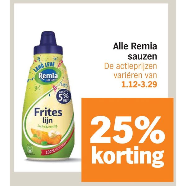 Alle Remia sauzen