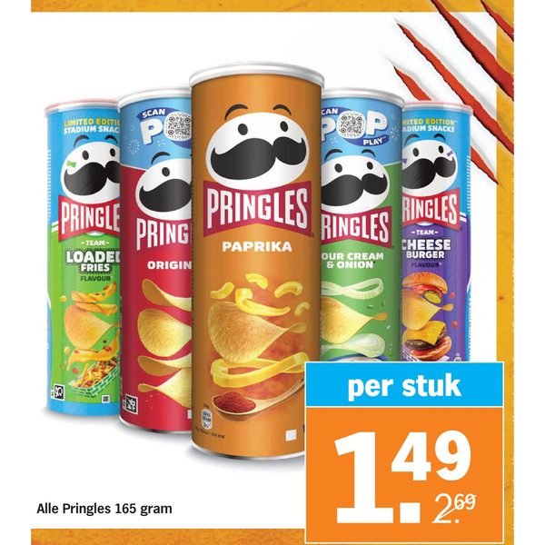 Alle Pringles 165 gram
