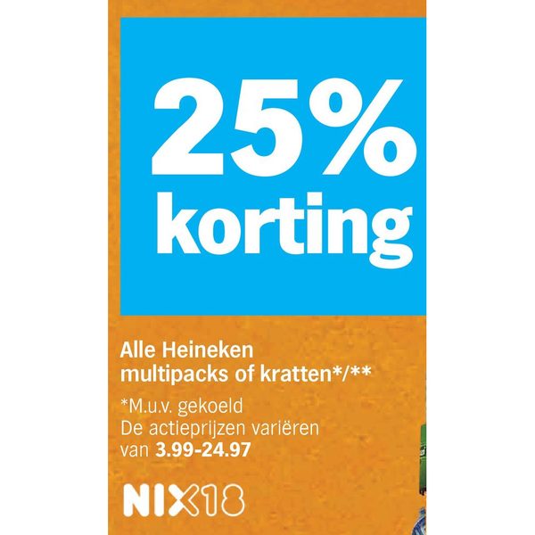 Alle Heineken multipacks of kratten