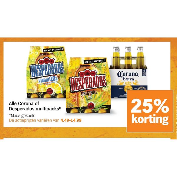 Alle Corona of Desperados multipacks