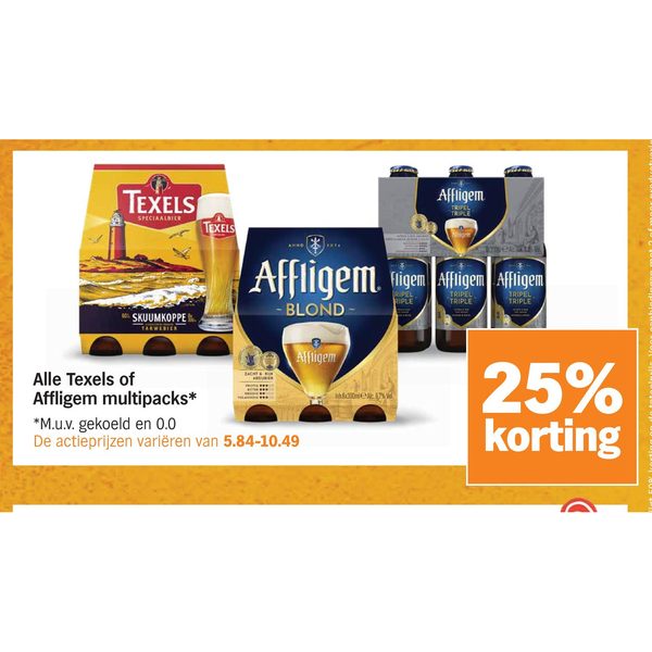 Alle Texels of Affligem multipacks