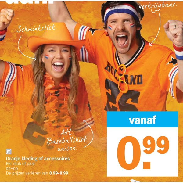 Oranje kleding of accessoires