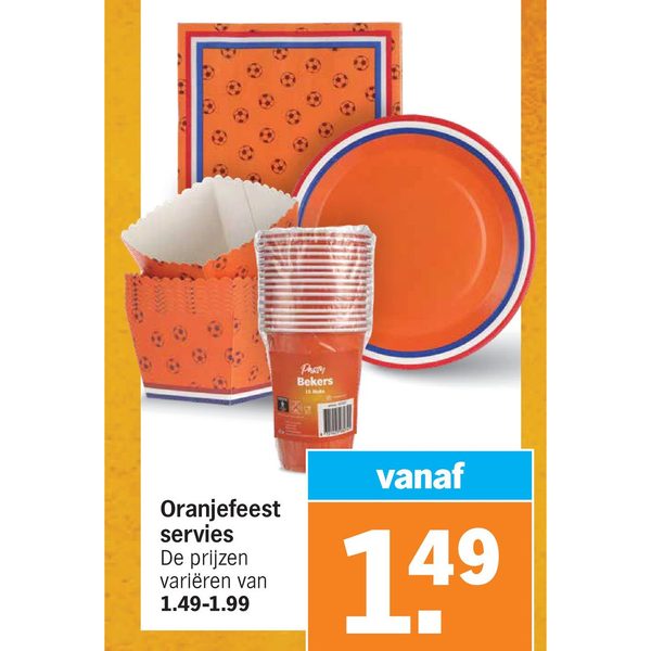 Oranjefeest servies