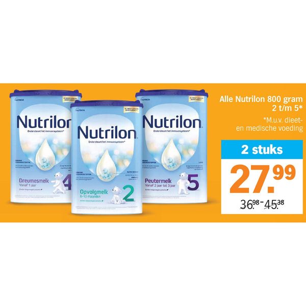 Alle Nutrilon 800 gram 2 t/m 5*