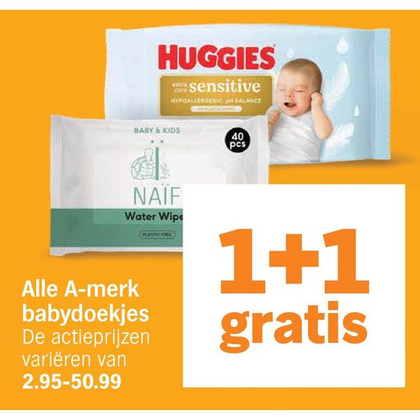 Alle A-merk babydoekjes