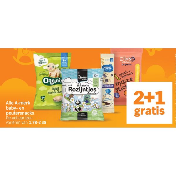 Alle A-merk baby- en peutersnacks