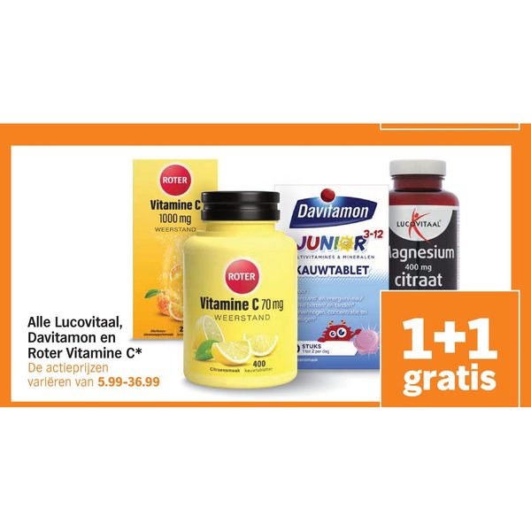 Alle Lucovitaal, Davitamon en Roter Vitamine C