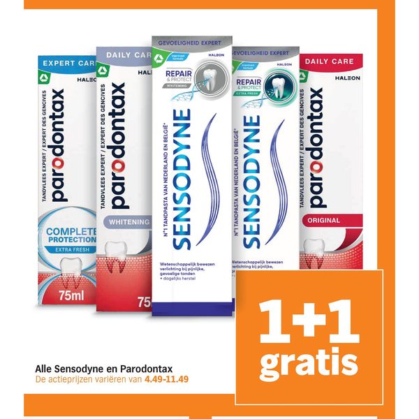Alle Sensodyne en Parodontax