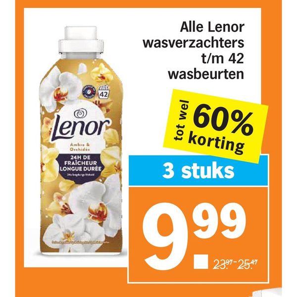 Alle Lenor wasverzachters t/m 42 wasbeurten