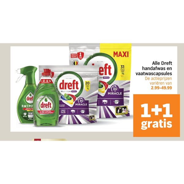 Alle Dreft handafwas en vaatwascapsules
