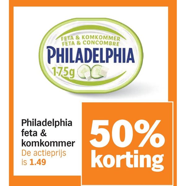 Philadelphia feta & komkommer
