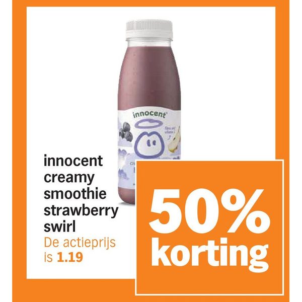 innocent creamy smoothie strawberry swirl
