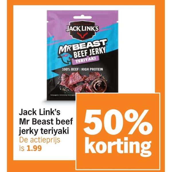 Jack Link's Mr Beast beef jerky teriyaki