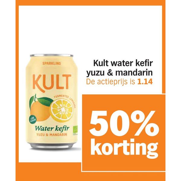 Kult water kefir yuzu & mandarin