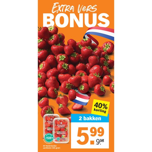 AH Nederlandse aardbeien 400 gram