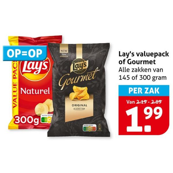 Lay's valuepack of Gourmet chips