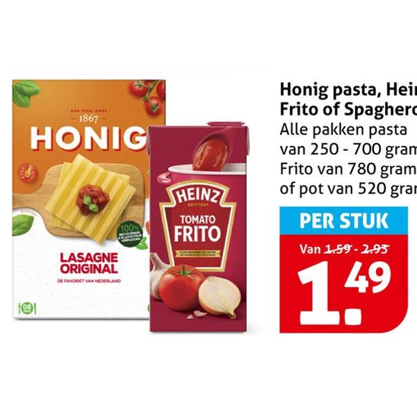 Honig pasta, Heinz Frito of Spagheroni