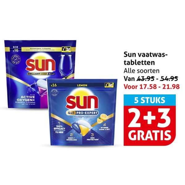 Sun vaatwastabletten