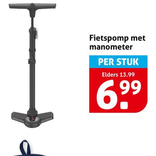 Fietspomp met manometer