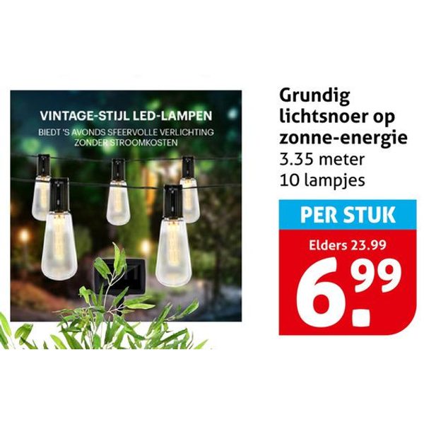 Grundig lichtsnoer op zonne-energie