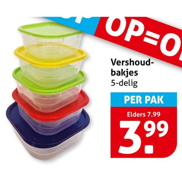 Vershoudbakjes