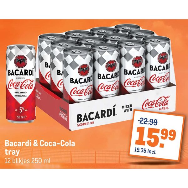 Bacardi & Coca-Cola tray