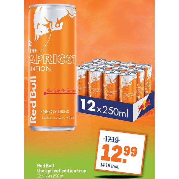 Red Bull the apricot edition tray